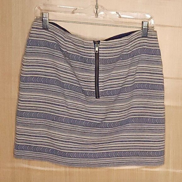 Gap Blue White Cotton Striped Southwestern Boho Skirt 6 - Picture 2 of 5